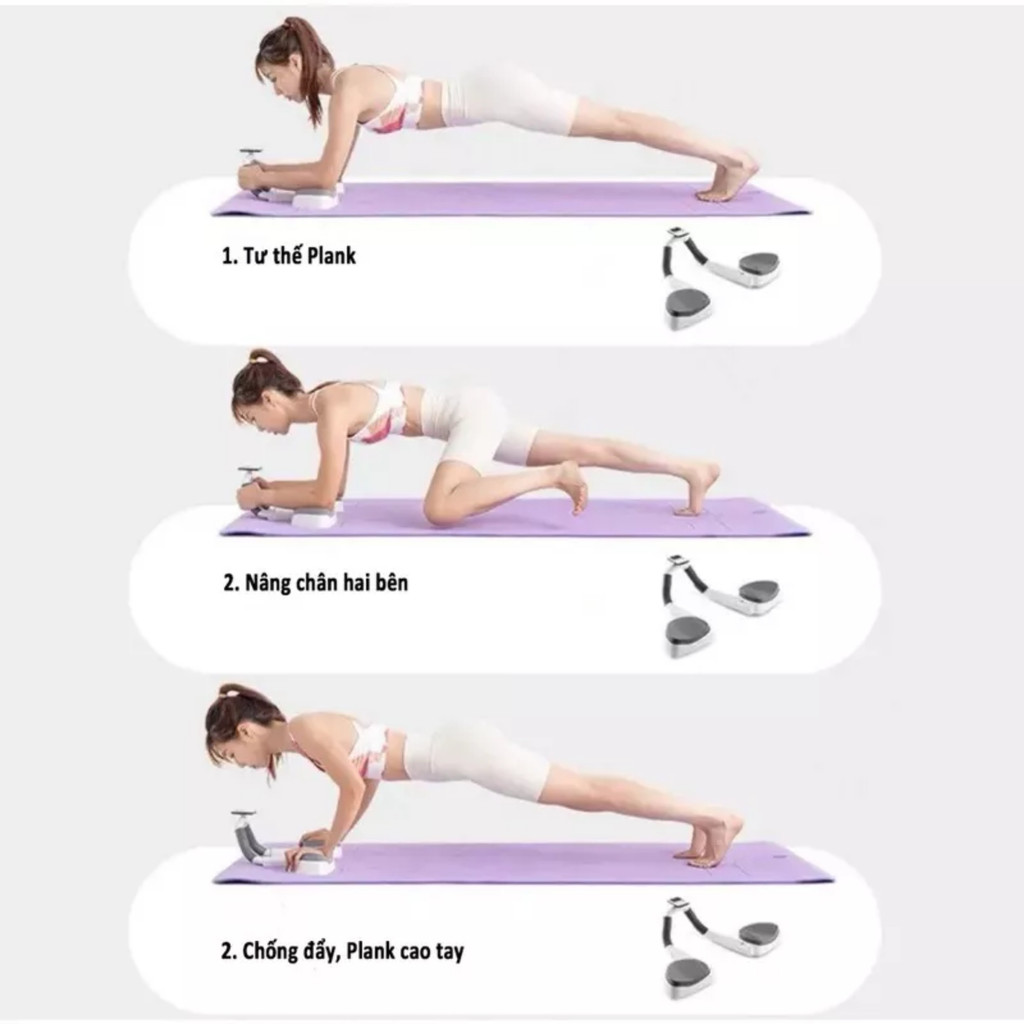 Dụng cụ tập plank cơ bụng hỗ trợ giảm mỡ bụng trainer gym tại nhà - Hàng chính hãng dododios