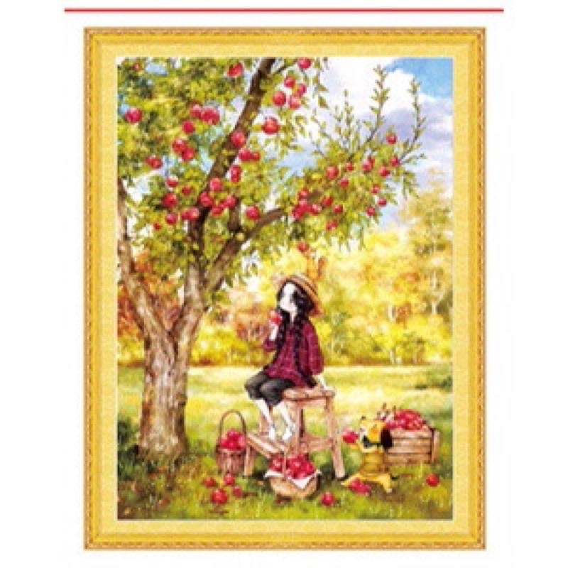 Tranh thêu chữ thập THÊU KÍN KT 53x72 cm