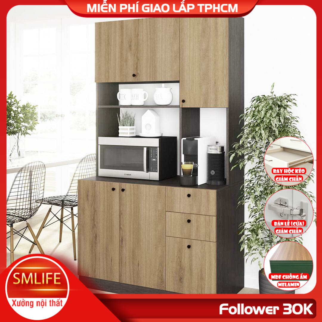 Tủ nhà bếp bằng gỗ công nghiệp thiết kế hiện đại SMLIFE Dasksa