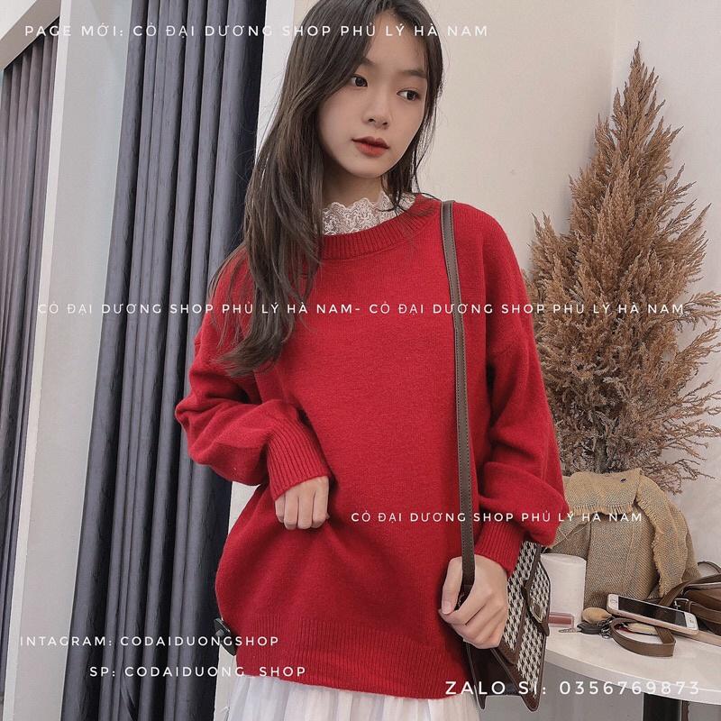áo len may liền cổ ren