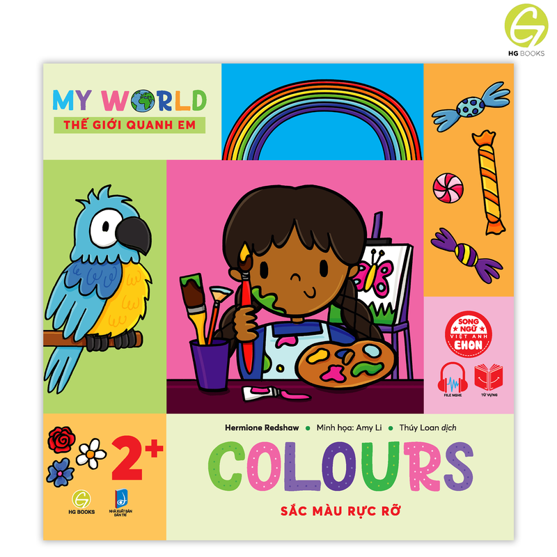 Sách - Bộ 6 cuốn Ehon song ngữ Việt - Anh: My World - Thế Giới Quanh Em - Tặng file nghe giúp bé làm quen với Tiếng Anh
