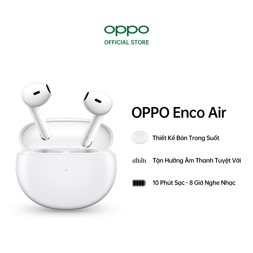 Tai Nghe Không Dây True Wireless OPPO Enco Air | Hàng Chính Hãng - Màu Trắng