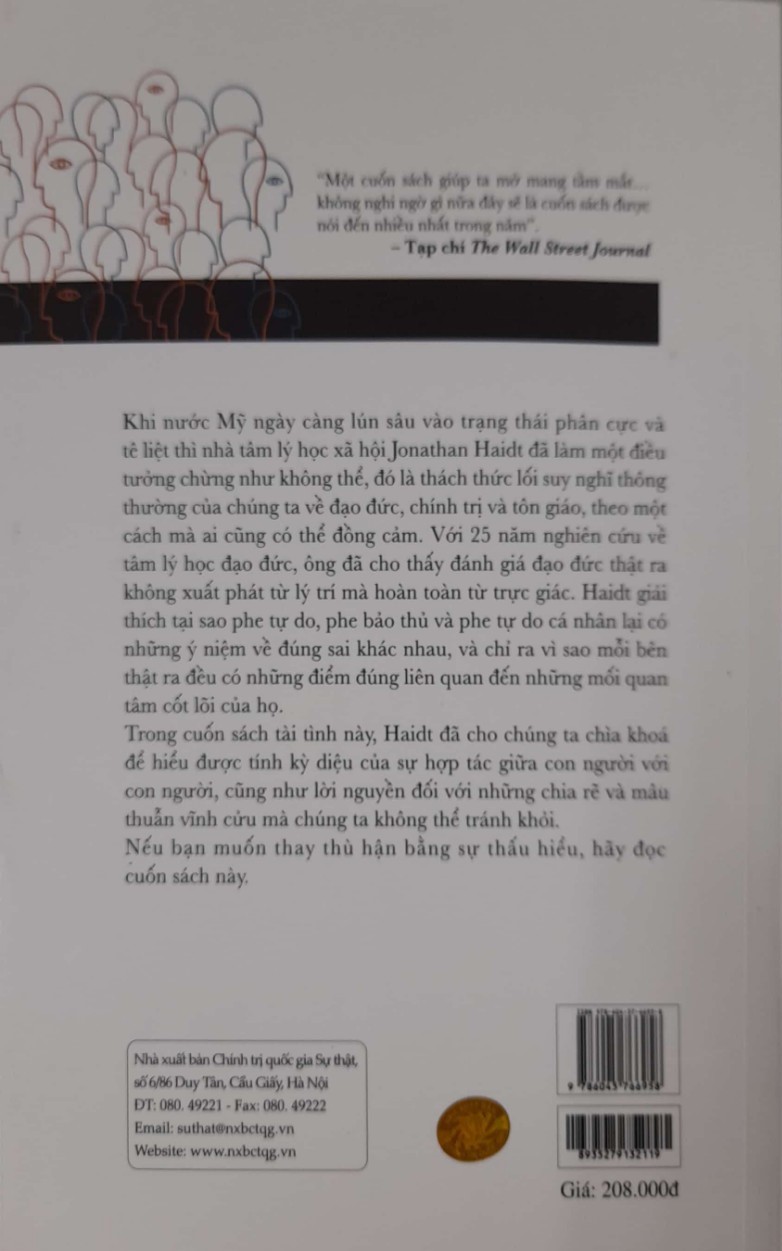 Tư Duy Đạo Đức - Vì Sao Những Người Tốt Bị Chia Rẽ Bởi Chính Trị Và Tôn Giáo (Sách tham khảo)