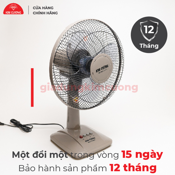 Quạt Bàn B3 Kim Cương - Quạt Bàn Mini Thân Nhựa - Hàng Chính Hãng