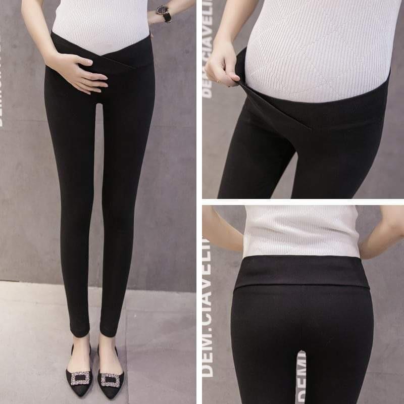 Quần legging thun cạp chéo công sở cho bà bầu - Tổng kho váy bầu