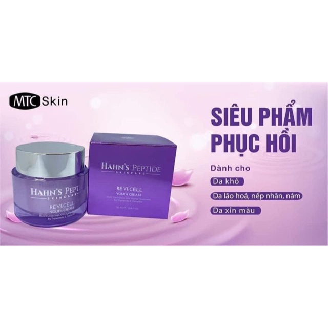 Kem nâng cơ, trẻ hóa Hahn tím- Hahn's peptide ultimate relief cream 50g