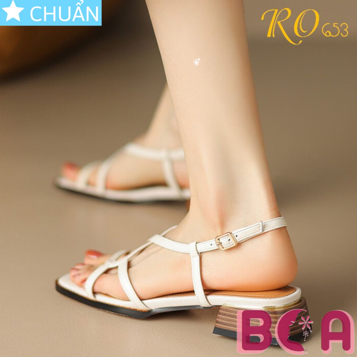 Sandal nữ đế thấp 2 phân RO653 ROSATA tại BCASHOP phong cách thời trang và năng động, trẻ trung