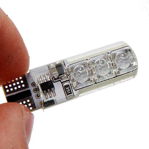 Bóng đèn LED T10 5050 6 SMD W5W 501 nhiều màu điều khiển từ xa cho xe hơi