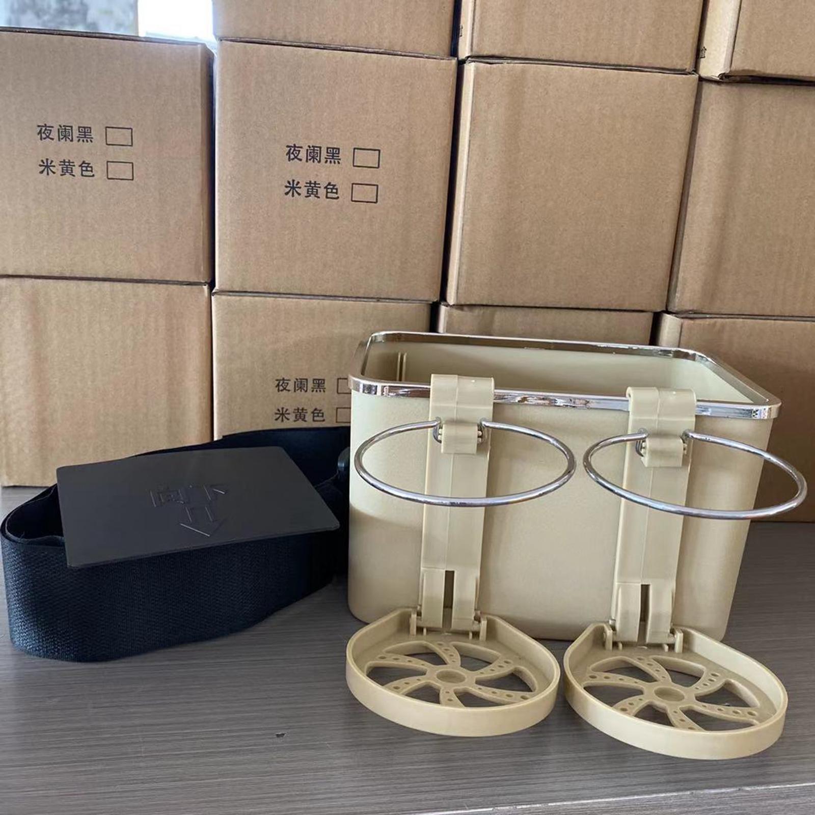 Car Armrest Storage box Cup Holder car Storage for Coffee Beige Yellow