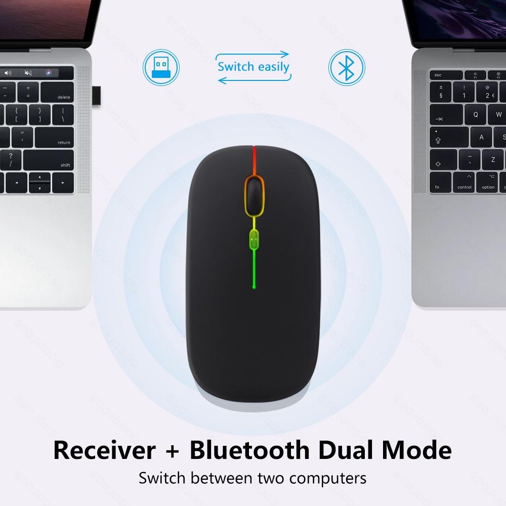 [HÀNG CHÍNH HÃNG GOOJODOQ] M06 - Chuột Bluetooth Sạc Không Dây Siêu Mỏng Nhiều Màu Sắc Đèn Nền