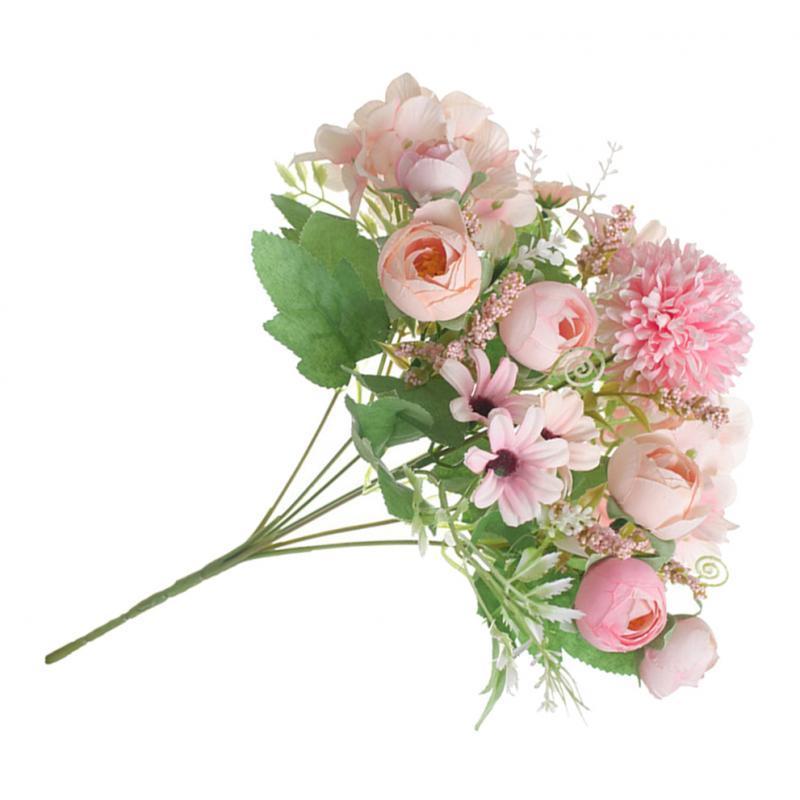 2PCS ARTIFICIAL SILK ROSE BRIDAL BOUQUET FLOWER ARRANGEMENTS WEDDING HOME DECOR