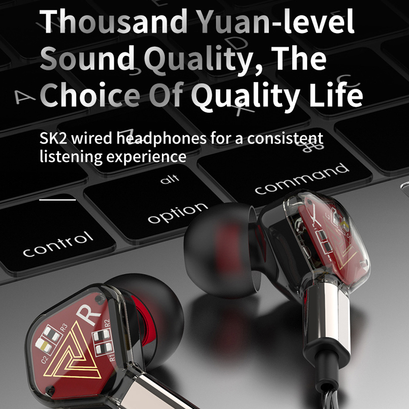 Tai Nghe Nhét Tai Có Dây Qkz Sk2 Thế Hệ Mới 2021  Chống Ồn Âm Thanh Nổi Bass Căng  Chuẩn Hifi Mic Hd Voice  -  Hàng Chính Hãng