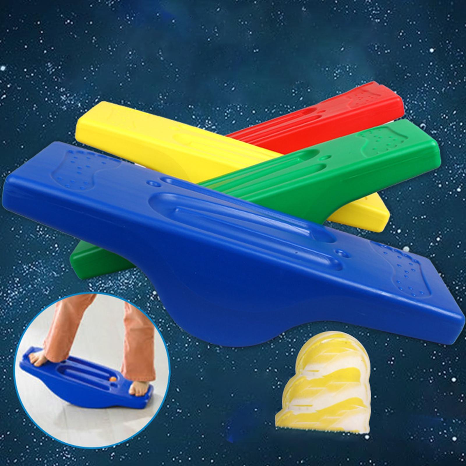 Kids Balance Board Sensory Training Coordination Exercise with 5 Balls Red