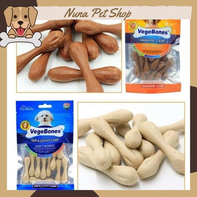 Xương gặm làm sạch răng, mượt lông, bổ sung canxi cho chó Vegebones (Gói 60g)