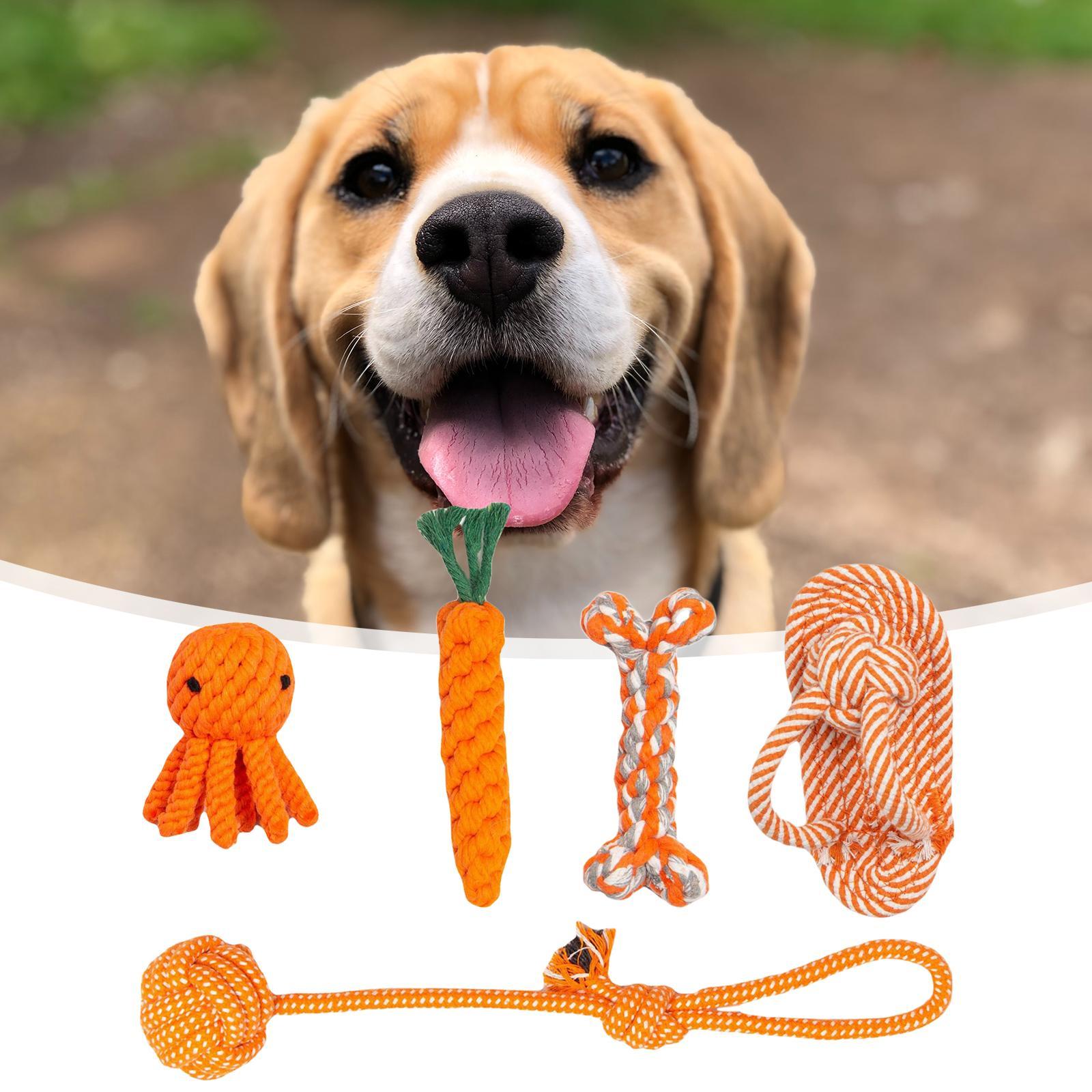 5Pcs Dog Chew Toys Puppy Chew Toys for Teething for Small Medium Large Dogs