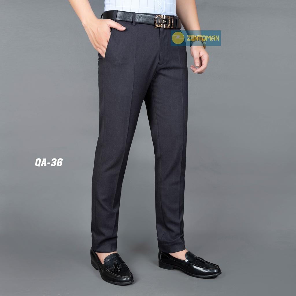 Quần âu nam ZENTOMAN cao cấp Hàn Quốc chống nhăn co giãn nhẹ ống suông không bai xù QA36