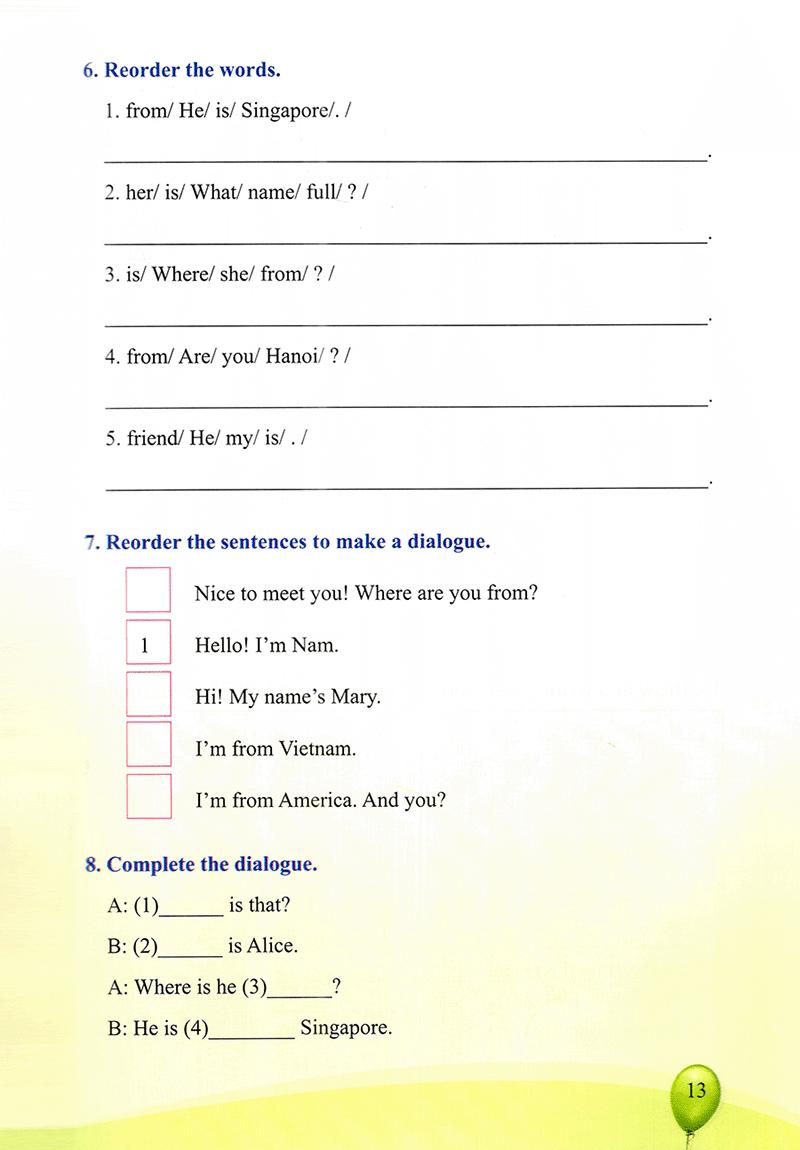 Vở Thực Hành Tiếng Anh Lớp 4