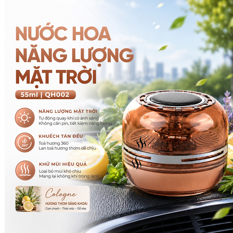 Nước Hoa Năng Lượng Mặt Trời CIND QH002 Cologne 55ml