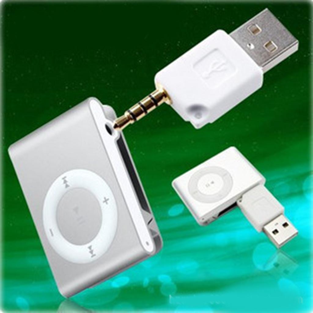 Portable USB 2.0 to 3.5mm Adapter for Apple iPod Shuffle 1st 2nd Generation