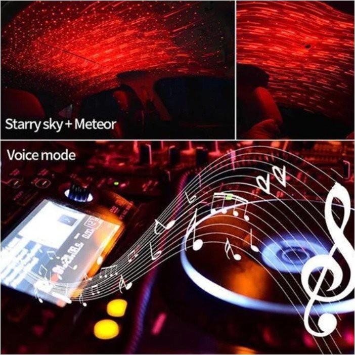 Hot - Đèn Led chiếu trần quẩy theo nhạc Với Remote Điều Khiển Nhiều Chế Độ ô tô