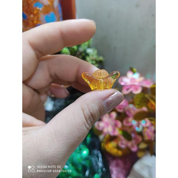 5 thỏi vàng kim nguyên bảo nhựa trong có lỗ 2.5cm phk shop