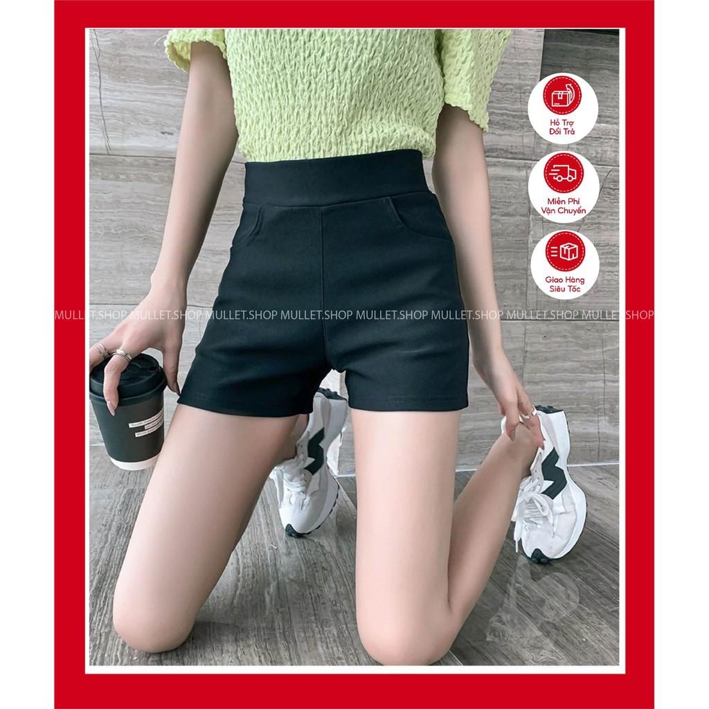 Quần Short Nữ Cạp Cao 7cm Chất Poly Siêu Mát Big Size 70kg Cao Cấp
