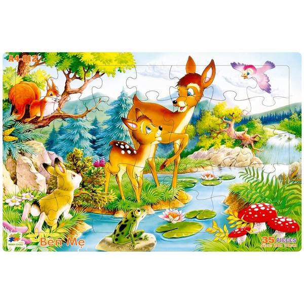 Bộ Xếp Hình Khổ A4 Puzzle Minh Châu 35-012 - Bên Mẹ (35 Mảnh Ghép)