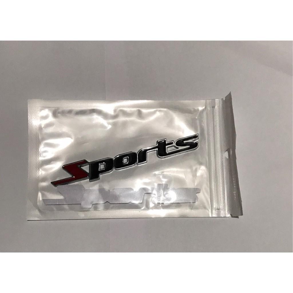 Chữ Sports 3D Thể Thao Hợp Kim Nhôm Dán Trang Trí Ô Tô Xe Hơi