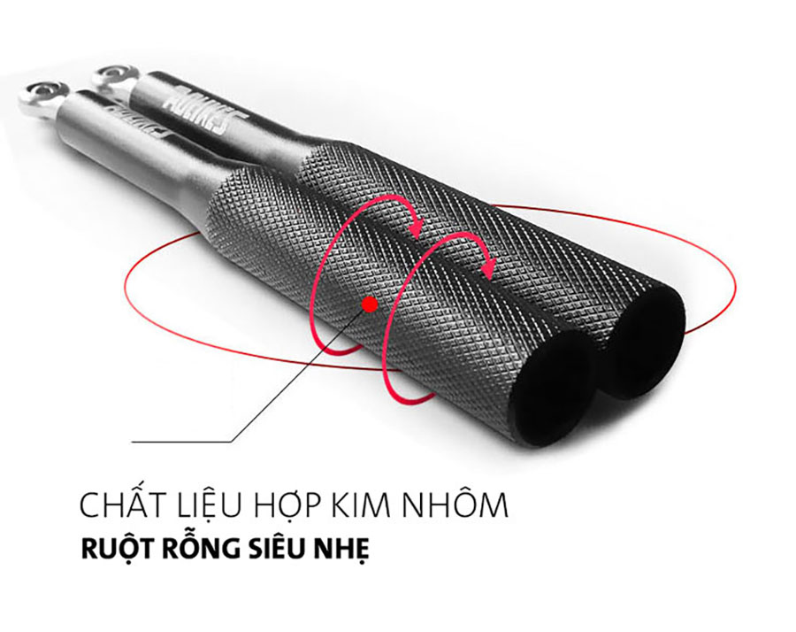 Dây Nhảy Thể Dục Tay Nắm Hợp Kim Nhôm Chính Hãng Aolikes