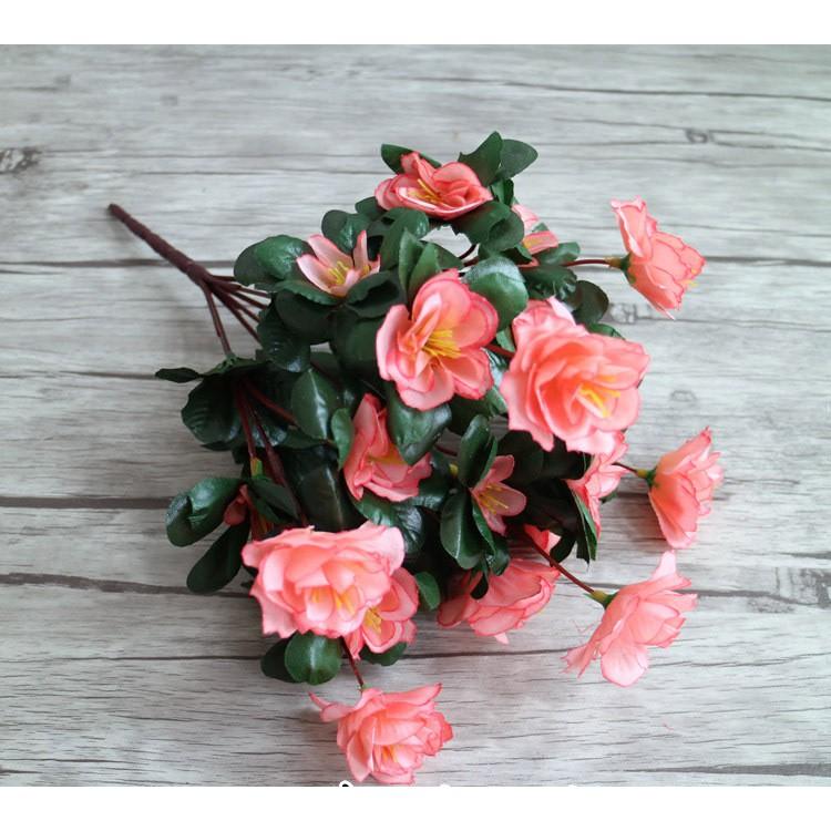 Hoa lụa hoa giả: Cụm hoa đỗ quyên