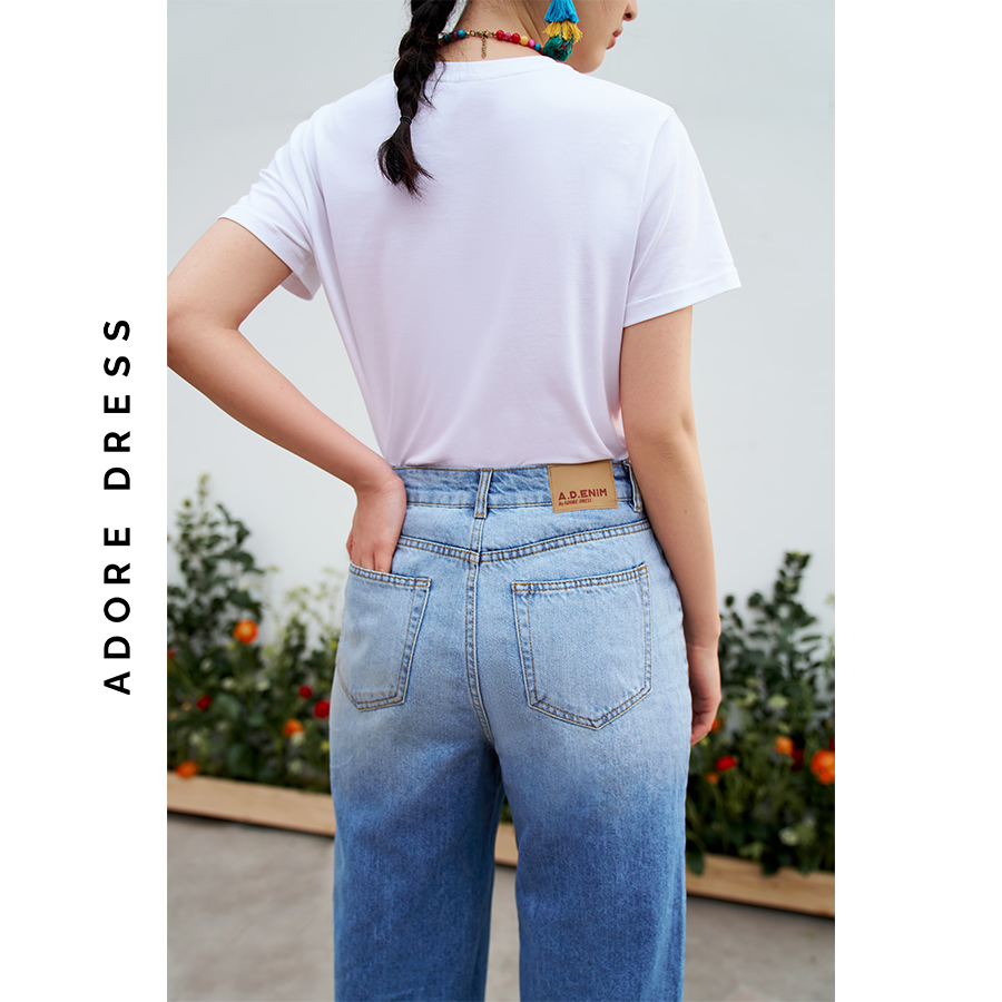 Quần Jeans culottes 2 màu wash xanh và đen 2JE6001 ADORE DRESS