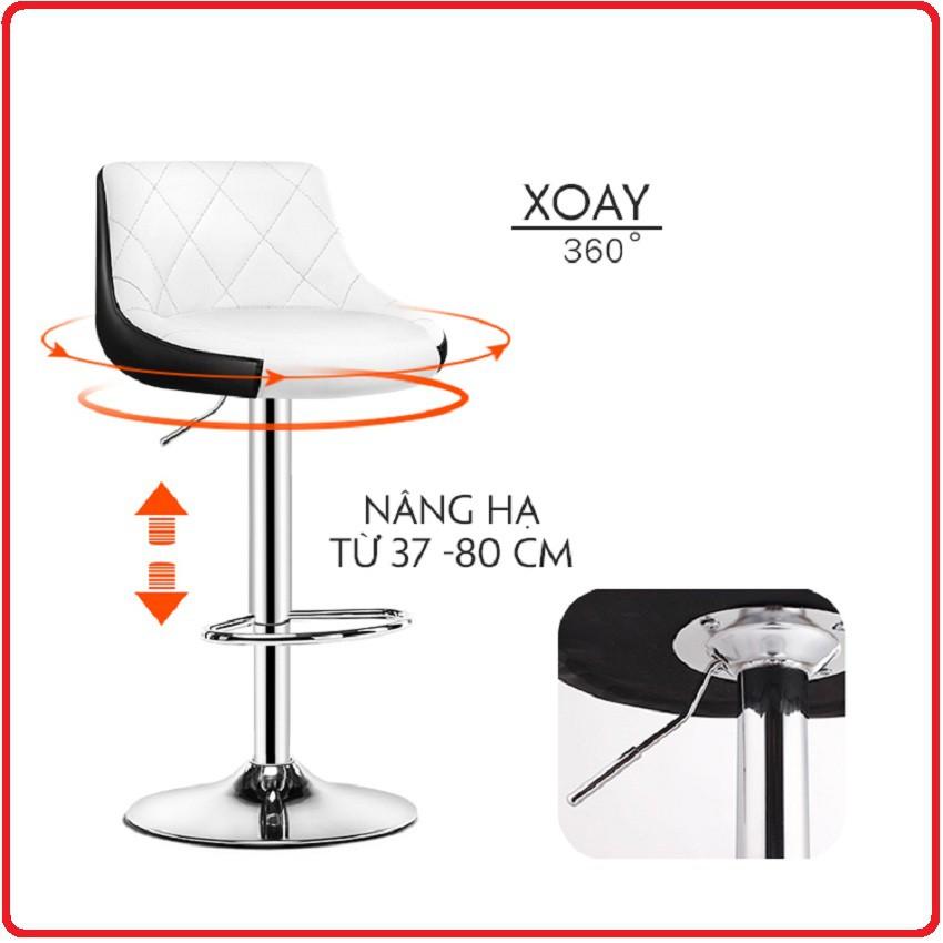 Ghế quầy bar, ghế quầy lễ tân đệm cao su bọc da X003