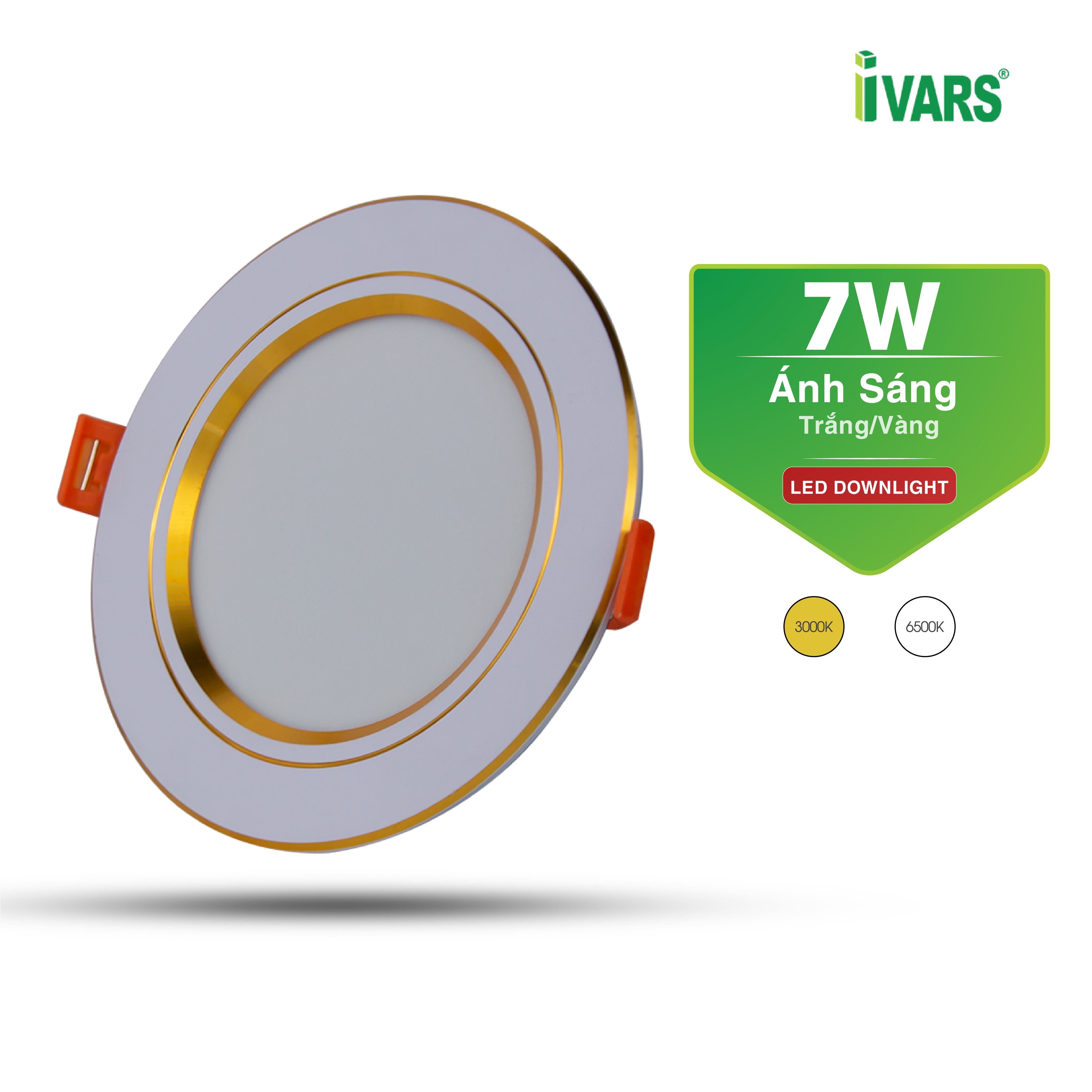 Đèn LED DOWNLIGHT Thương Hiệu IVARS - Công Suất 7W - Hàng chính hãng