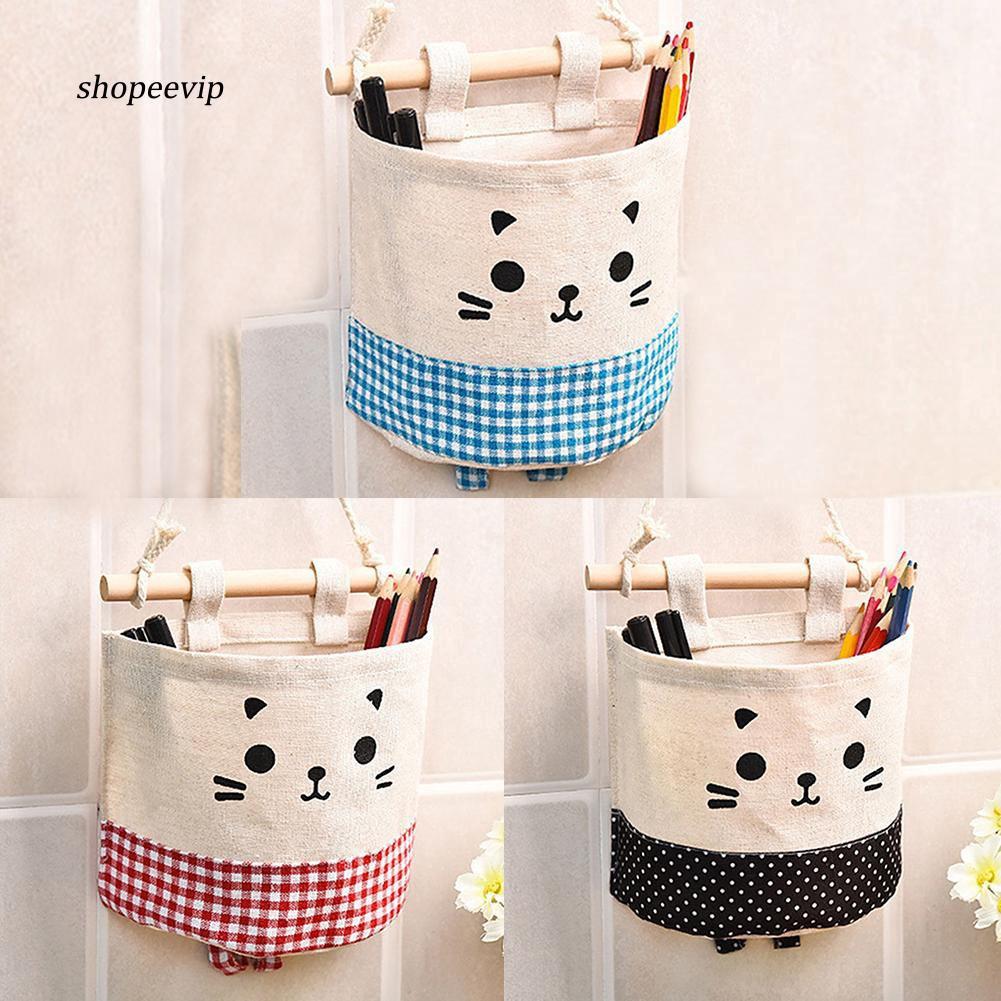 Túi treo tường đựng đồ hình mèo con dễ thương 88098 THẾ GIỚI TIỆN ÍCH