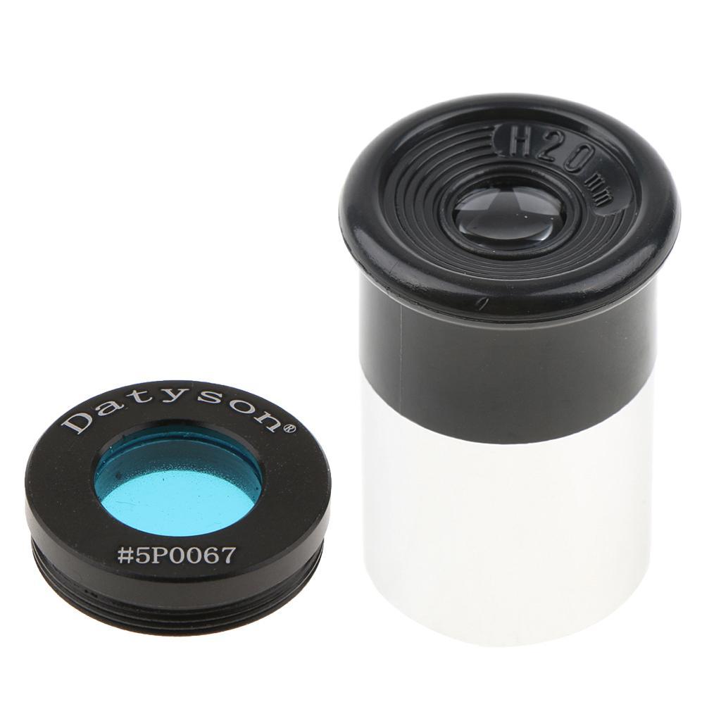 Telescope Eyepiece H20mm Focal Length 0.965"/24.5mm + Astronomy Filter #80A
