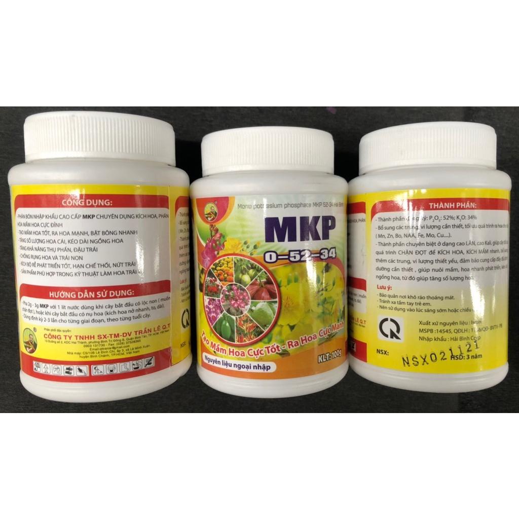 Phân Bón Lá MKP 0-52-34 Hũ 100g Tạo Mầm Hoa - Ra Hoa Cực Mạnh Dùng Cho Mọi Loại Cây Trồng