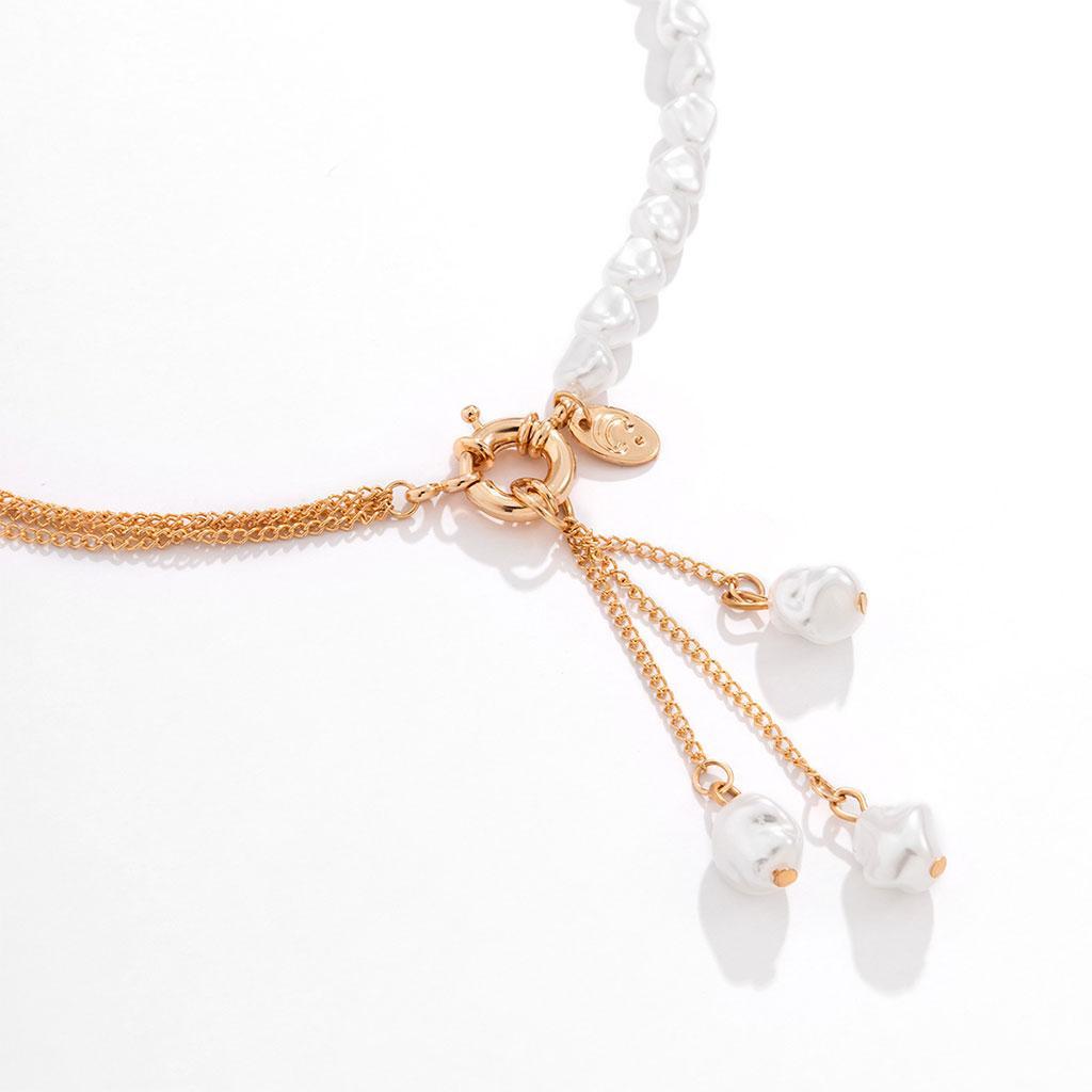 Baroque Irregular Pendant Necklace Jewelry Choker for Valentine Gift