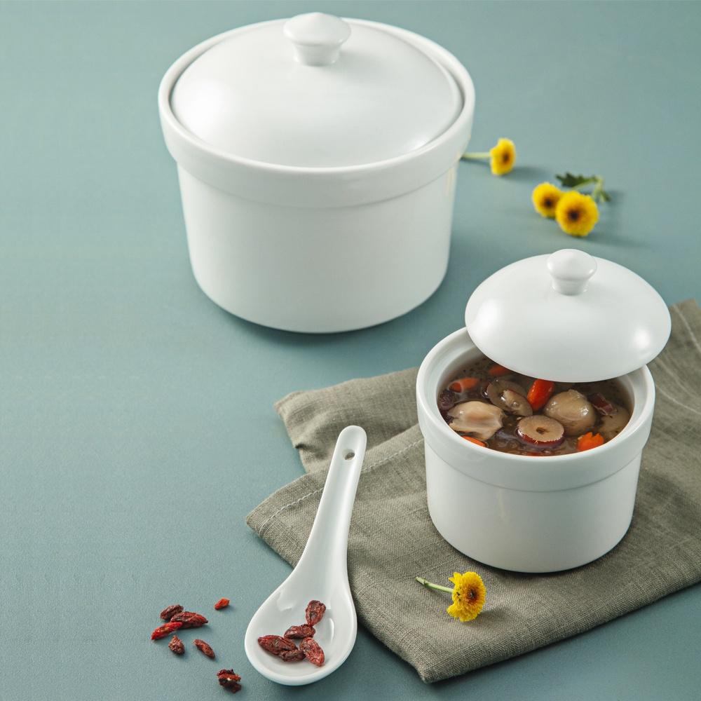 Thố Chưng 10.5 cm Sứ Trắng OHIO 400ml