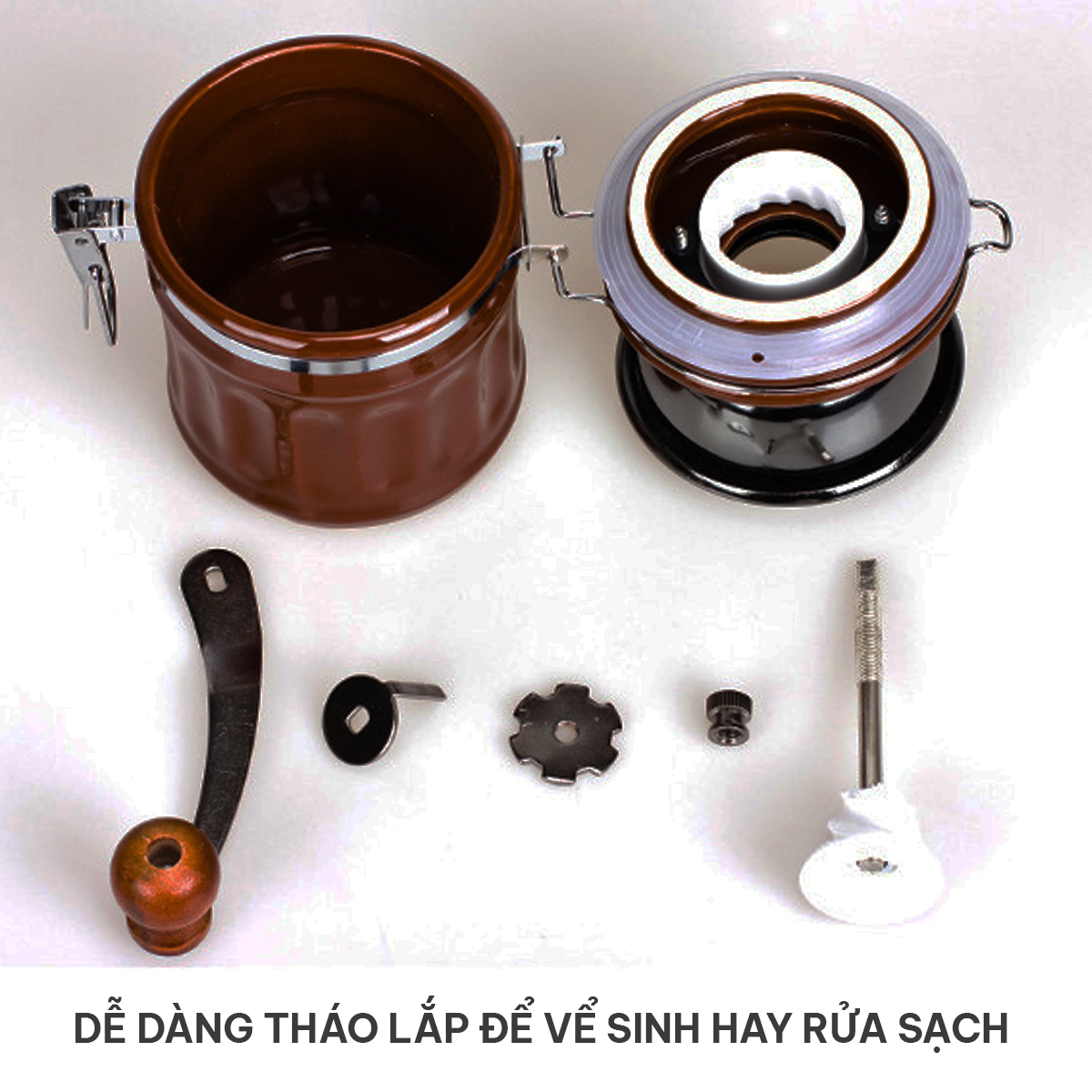 Máy xay cafe cầm tay | Cối xay cà phê hạt với lõi nghiền bằng gốm cao cấp bền bỉ | Dụng cụ xay cafe