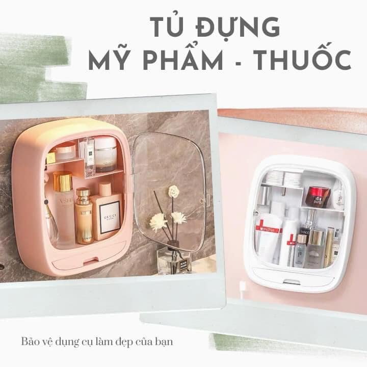 Kệ Mỹ Phẩm Dán Tường, Tủ Để Đồ Trang Điểm, Thuốc, Đồ Dùng Cá Nhân