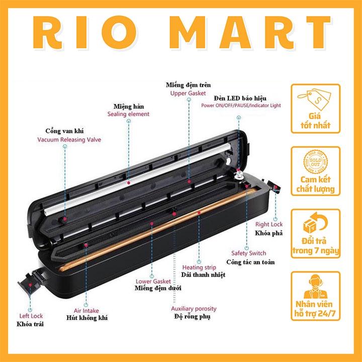 Máy Hút Chân Không Thực Phẩm Vacuum Sealer Z Thế Hệ Mới Tích Hợp Đèn Diệt Khuẩn - Bảo Hành 12 Tháng R08 RIOMART