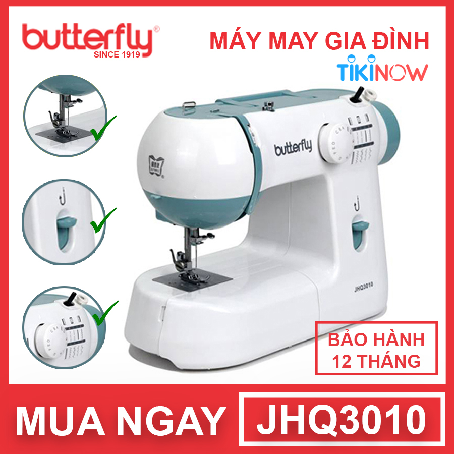 Hình ảnh Máy May Gia Đình Cơ Bản Butterfly JHQ3010 - Hàng Chính Hãng