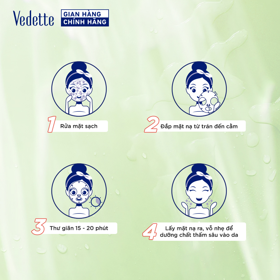 Mặt nạ giấy Vedette than hoạt tính 22ml
