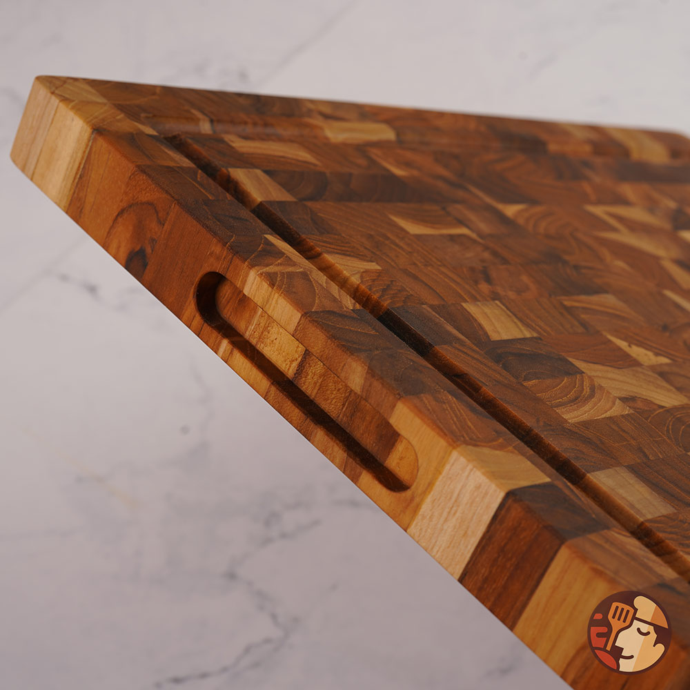 Thớt gỗ Teak Chef Studio cao cấp hình chữ nhật size 25x35x2.5 cm, đa dụng, bền đẹp, không mủn không mối mọt