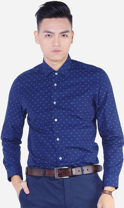 Áo sơ mi nam dài tay ALIGRO cổ bẻ dáng ôm body 100% chất cotton form slimfit ALGS148