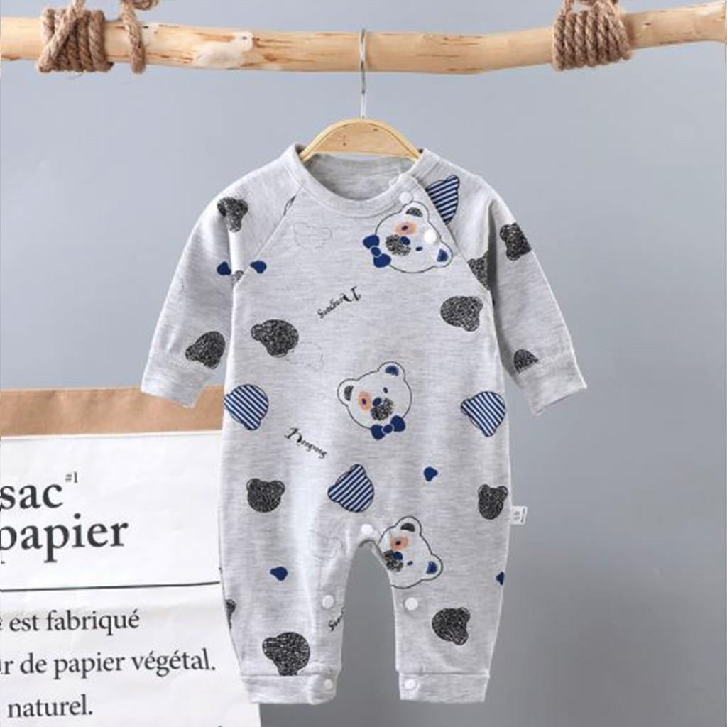 Bodysuit cho bé body dài tay liền thân cotton hàng đẹp cho bé trai bé gái sơ sinh từ 3 - 12kg – BD05