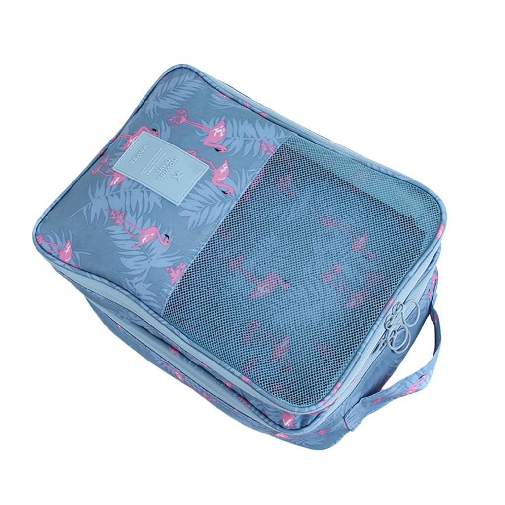 Portable Waterproof Shoe Storage Bag Zippered Travel Organizer