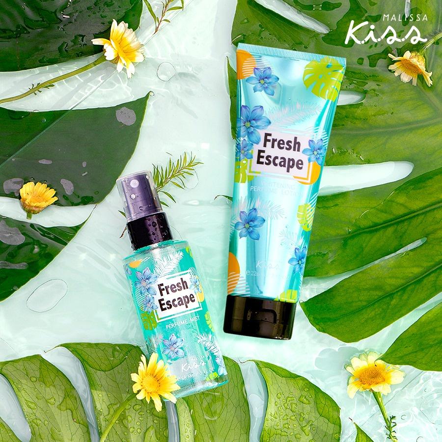 Bộ Đôi Malissa Kiss Body Lotion &amp; Body Mist hương Fresh Escape