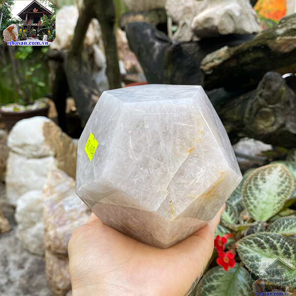 Bi giác 12 mặt đá thạch anh NHA SAN QC1196 Trọn vẹn năng lượng, trọn vẹn hạnh phúc - 1.44 Kg