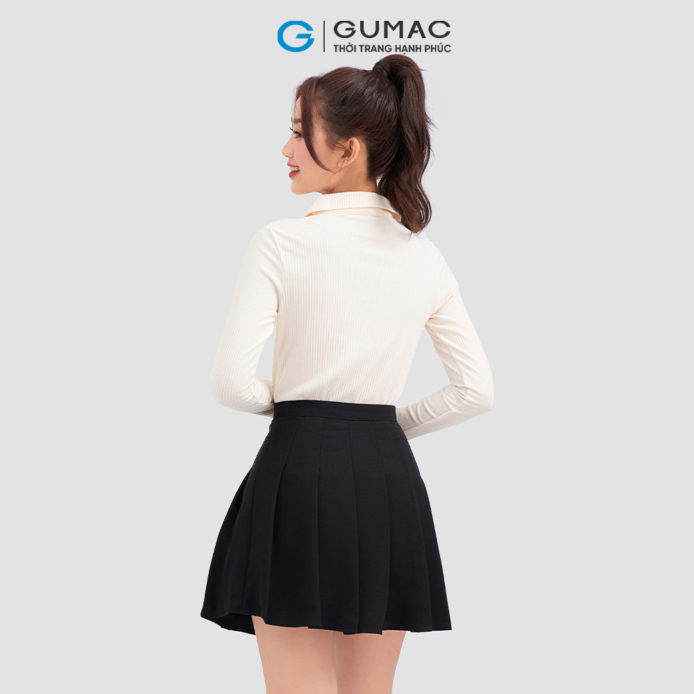 Áo thun GUMAC ATC12042 polo tay dài trẻ trung